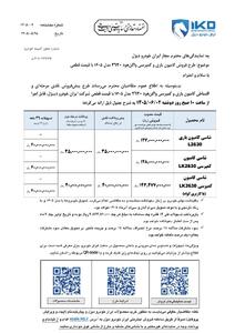 بخشنامه پیش فروش اقساطی با قیمت قطعی واگن هود کمپرسی و باری ٢۶٣٠