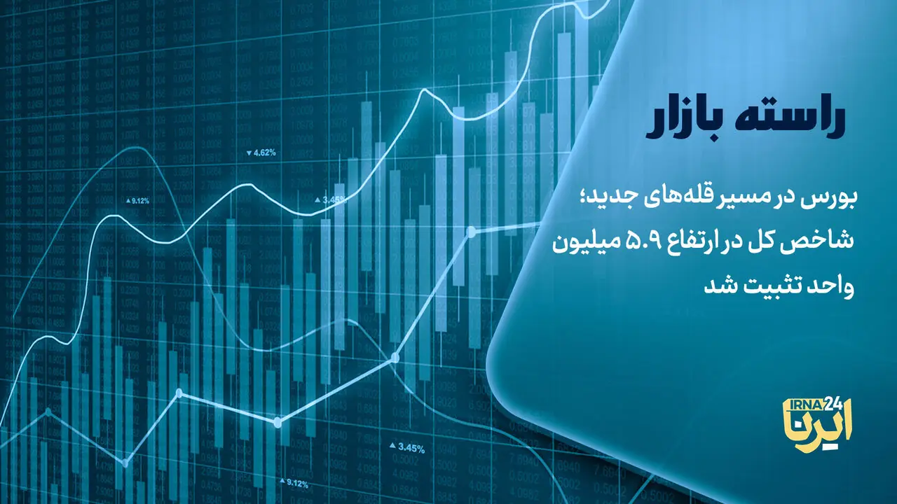 بورس در مسیر قلههای جدید؛ شاخص کل در ارتفاع ۵.۹ میلیون واحد تثبیت شد