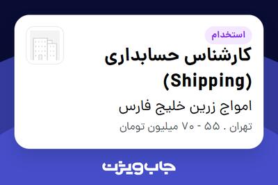  استخدام کارشناس حسابداری (Shipping) در امواج زرین خلیج فارس