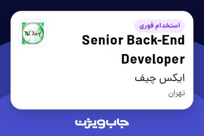 استخدام Senior Back-End Developer در ایکس چیف