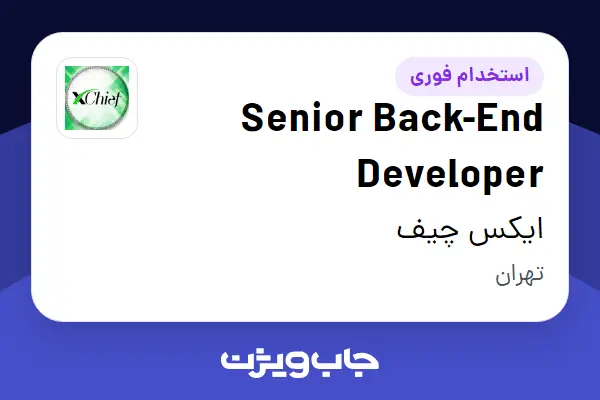 استخدام Senior Back-End Developer در ایکس چیف