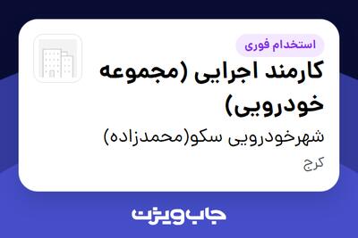  استخدام کارمند اجرایی (مجموعه خودرویی) - آقا در شهرخودرویی سکو(محمدزاده)
