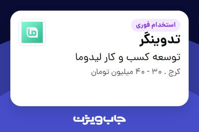 استخدام تدوینگر در توسعه کسب و کار لیدوما