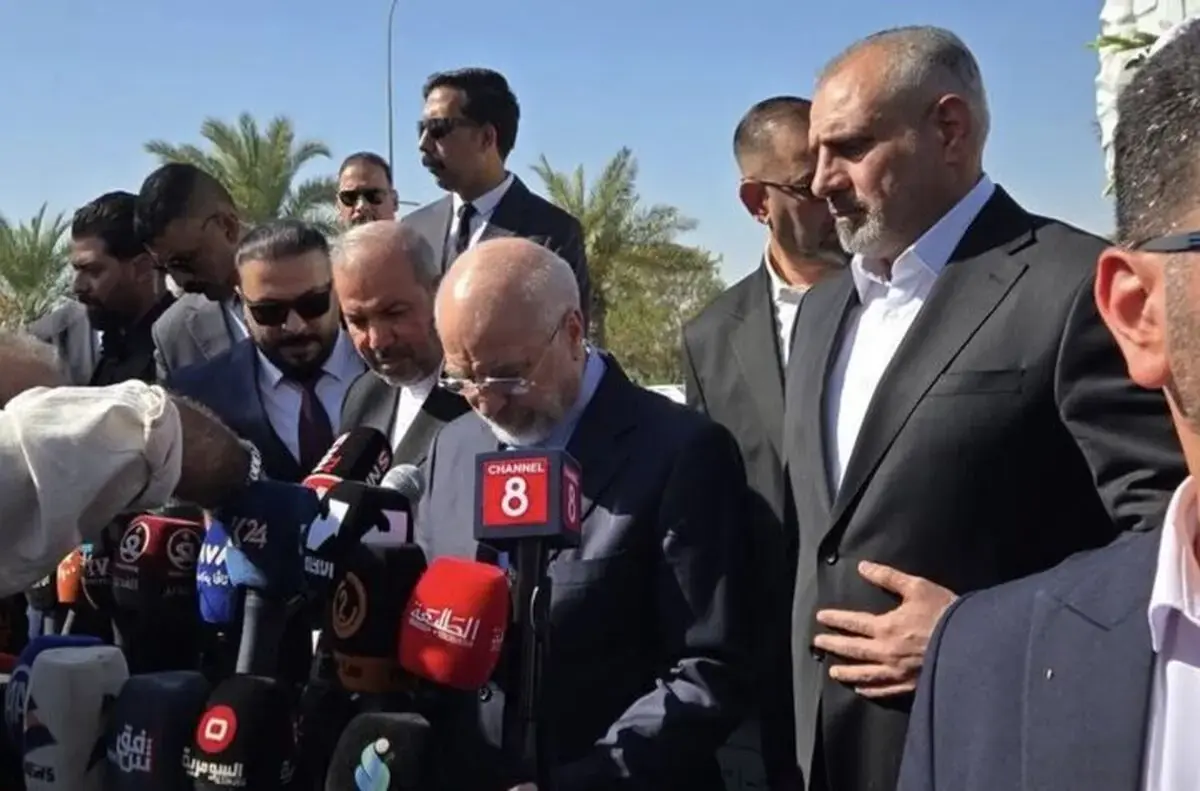 قالیباف در عراق: نیروهای آمریکایی دنبال برنامه برای خروج آبرومندانه از منطقه هستند/ رئیس مجلس با حضور در محل شهادت حاج قاسم سلیمانی و ابومهدی المهندس: بدانید که تا به نتیجه رساندن آرمانهای شما از پا نخواهیم نشست