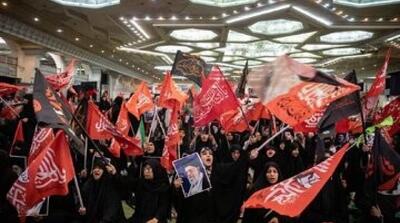  فرزندان سردار سلیمانی در مراسم چهلمین روز تدفین رهبر شهید/ دختر شهید سلامی هم بود + تصاویر - مردم سالاری آنلاین