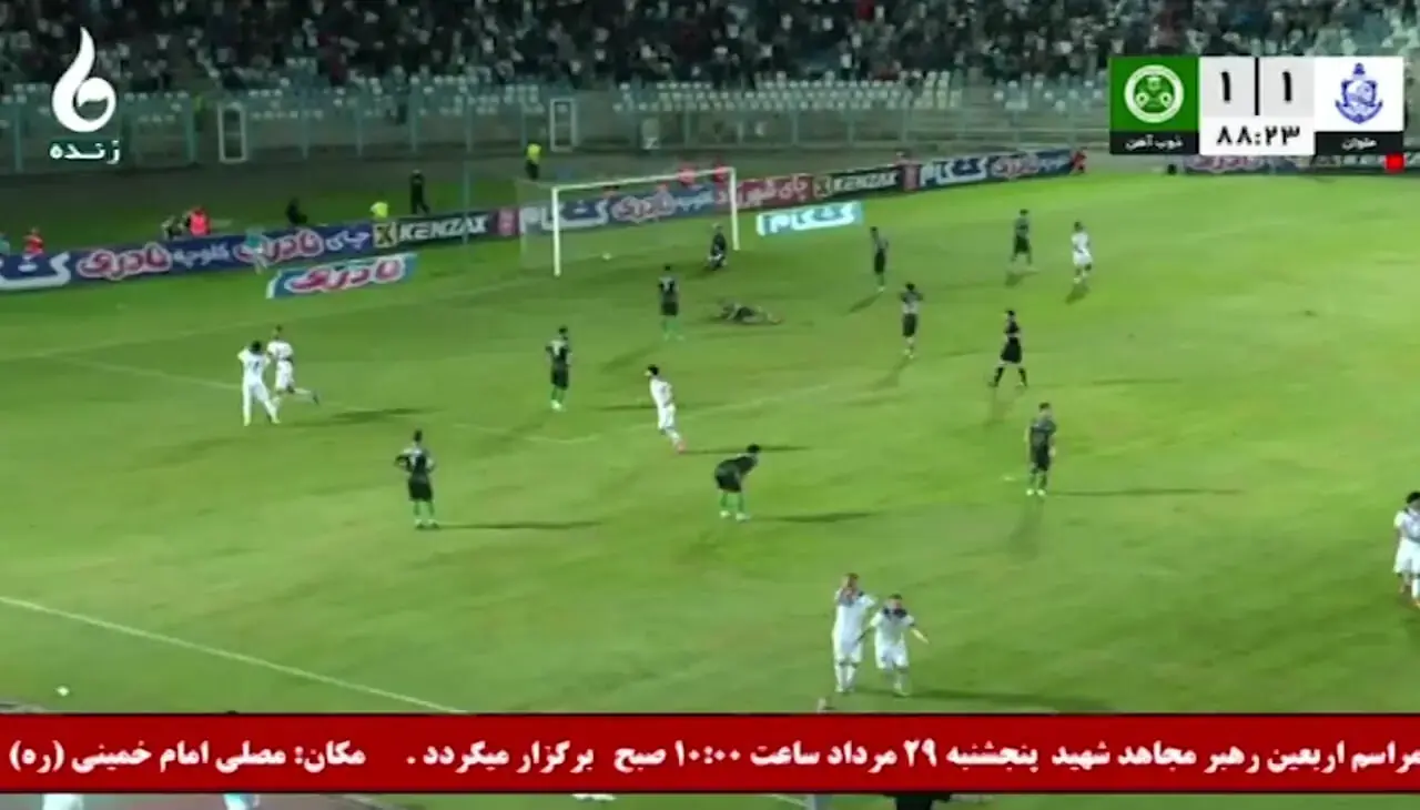 ویدیو: گل دوم ملوان به خیبر توسط رضا مرزبان - پارس فوتبال