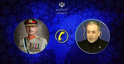 تماس تلفنی وزیر امور خارجه با فرمانده ارتش پاکستان