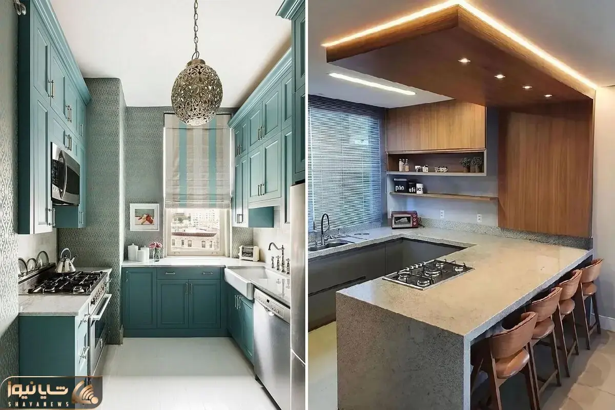 طراحی لوکس کابینت آشپزخانه 4 متری
