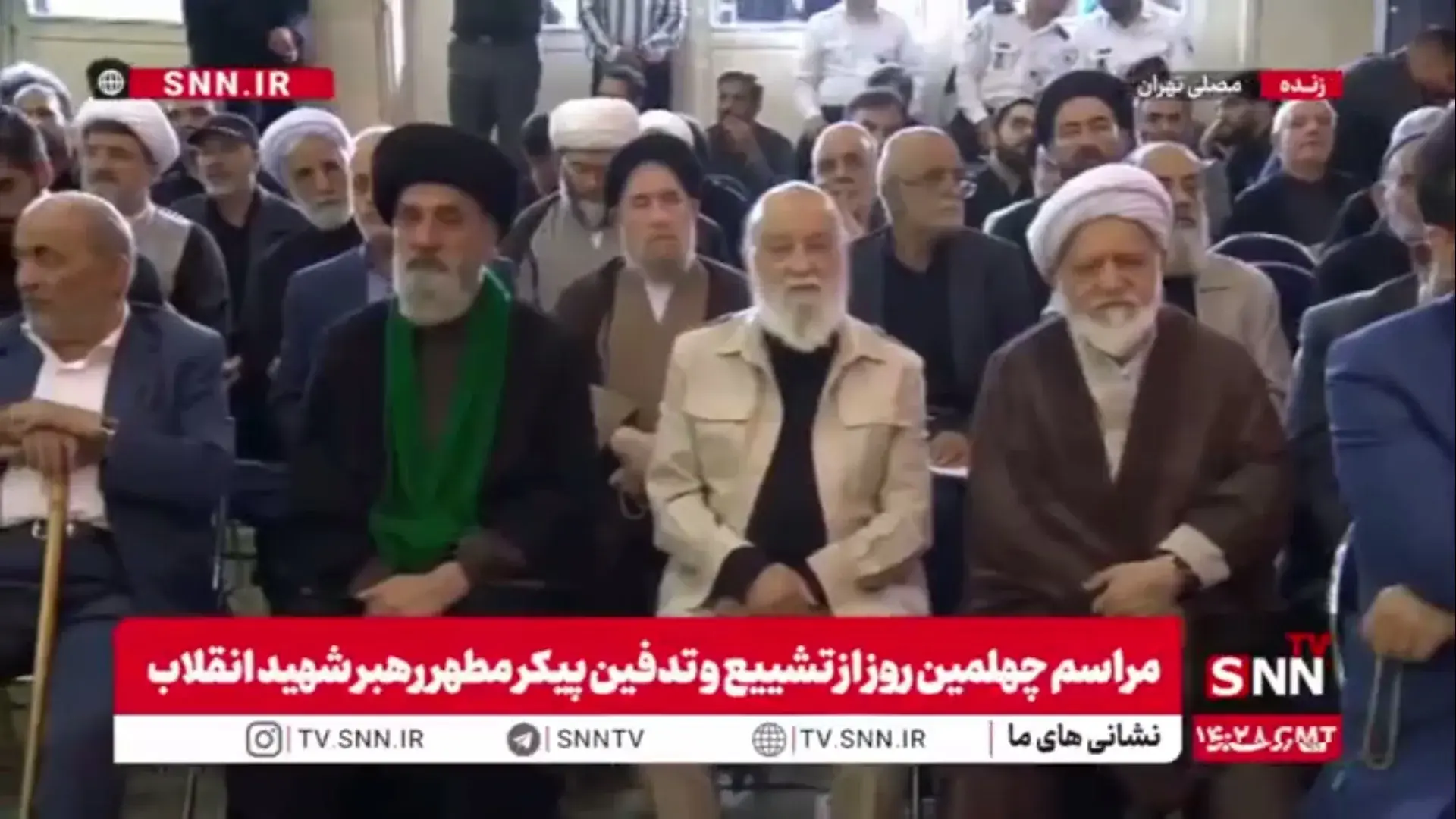  طنین آیات قرآن مجید در مراسم چهلم تدفین رهبر شهید انقلاب