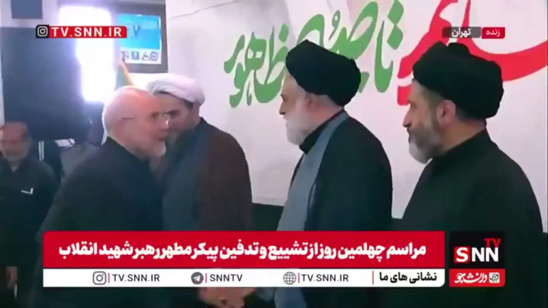  احوالپرسی و عرض تسلیت رئیس مجلس به فرزندان رهبر شهید انقلاب