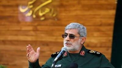  سردار قاآنی: غاصبان فلسطین در سرزمین‌های اشغالی دچار «سرطان اجتماعی» شده‌اند