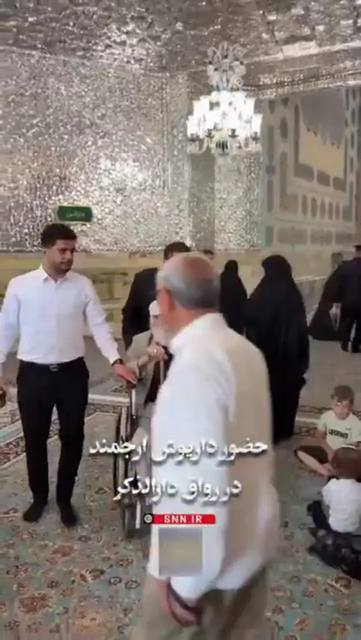 فیلم/ حضور داریوش ارجمند در رواق دارالذکر