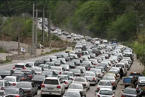 ترافیک سنگین در جاده چالوس و هراز