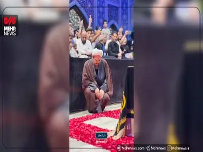  حضور پدر زهرای ۱۴ ماهه در رواق دارالذکر | آخرین خبر