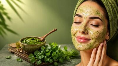  راهنمای کامل خواص و طرز تهیه ماسک گشنیز برای پوست