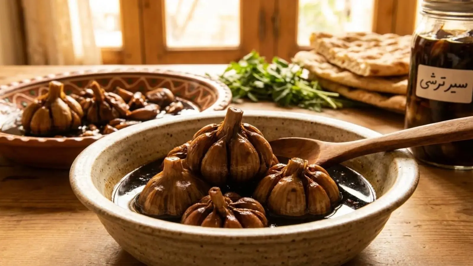 سیر ترشی خوش رنگ و خوش طعم به روش اصیل؛ راز یک ترشی جاافتاده و بی نظیر
