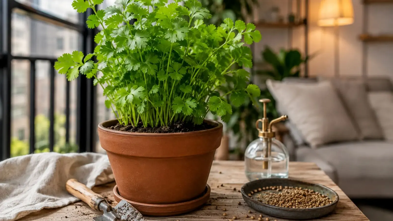 کاشت گشنیز در گلدان؛ سبزی تازه و خوش عطر را در خانه خودتان پرورش دهید!