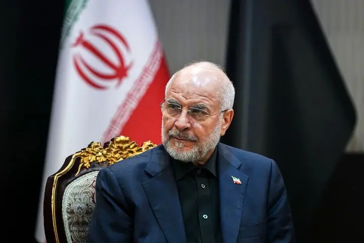  قالیباف و هیأت پارلمانی ایران در مراسم چهلم رهبر شهید انقلاب در کربلا +فیلم