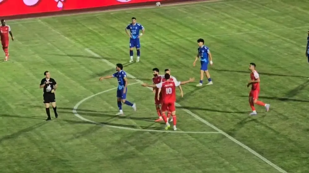  گل سرگیف مهاجم پرسپولیس به استقلال خوزستان از زاویه دوربین فوتبالی