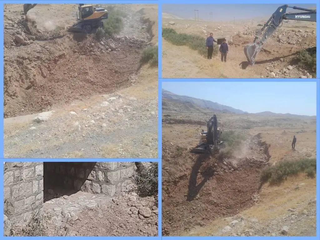 آغاز لایروبی مسیلهای ۶ روستای پلدختر/شناسایی ۳ پل غیراستاندارد وتعهد راهداری برای بازسازی