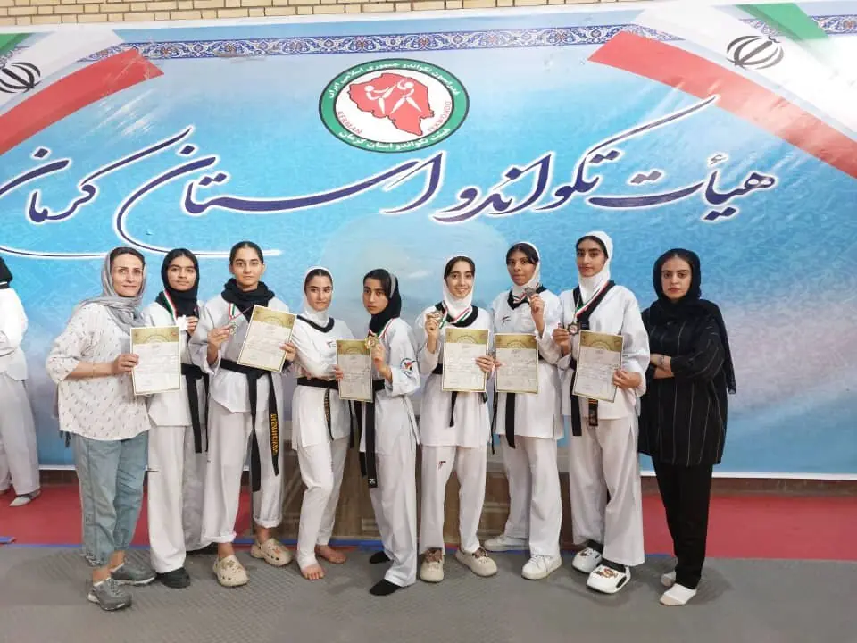  درخشش دختران تکواندوکار جیرفتی در مسابقات انتخابی قهرمانی کشور