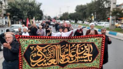  راهپیمایی آملی‌ها با پرچم خون‌خواهی در چهلم رهبر شهید انقلاب