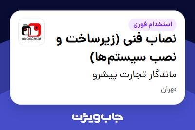 استخدام نصاب فنی (زیرساخت و نصب سیستمها) - آقا در ماندگار تجارت پیشرو