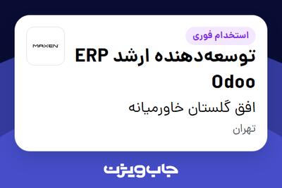 استخدام توسعهدهنده ارشد ERP Odoo در افق گلستان خاورمیانه