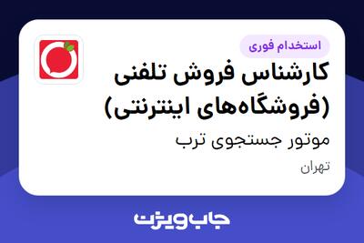 استخدام کارشناس فروش تلفنی (فروشگاههای اینترنتی) در موتور جستجوی ترب
