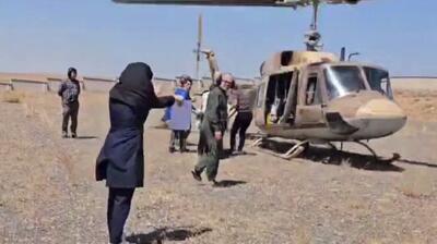ببینید | انتقال هوایی مصدومان حادثه واژگونی ون در محور تسوج - سلماس به تبریز
