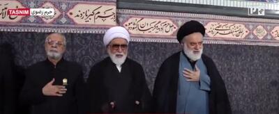 حضور سید مصطفی خامنه ای در مراسم چهلم رهبر شهید+ تصویر