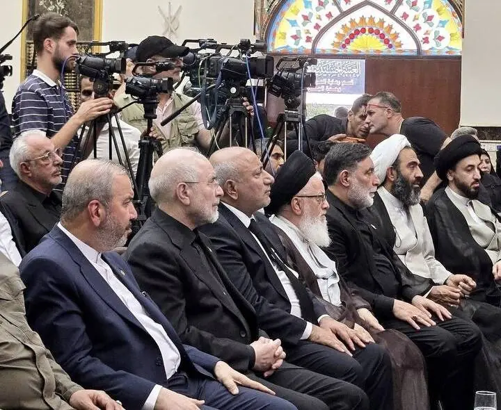  فیلم/ حضور قالیباف در مراسم چهلم تدفین رهبر شهید در کربلا