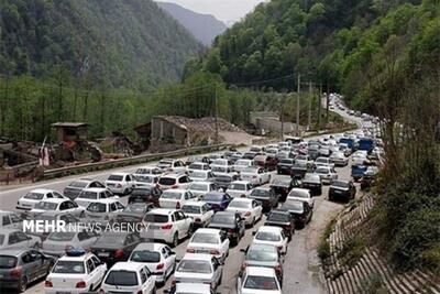 ترافیک سنگین در جاده چالوس و هراز