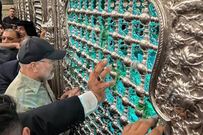  تشرف قالیباف به حرم امامین جوادین در پایان اولین روز سفر به عراق