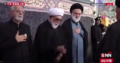 حضور فرزند ارشد رهبر شهید انقلاب در مراسم چهلم تدفین قائد شهید امت + فیلم