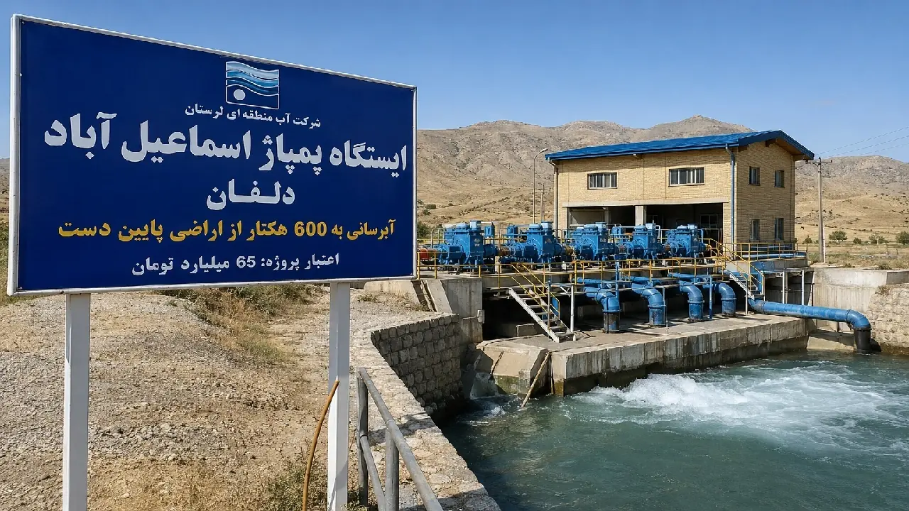  ایستگاه پمپاژ اسماعیل‌آباد دلفان در آستانه بهره‌برداری؛ ۶۰۰ هکتار از اراضی زیر کشت جدید می‌رود