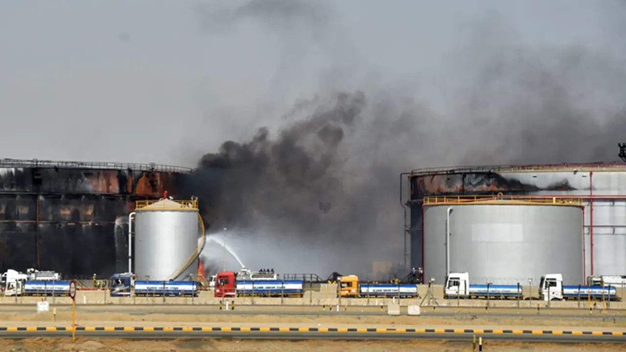 حمله پهپادی انصارالله به تاسیسات آرامکو عربستان