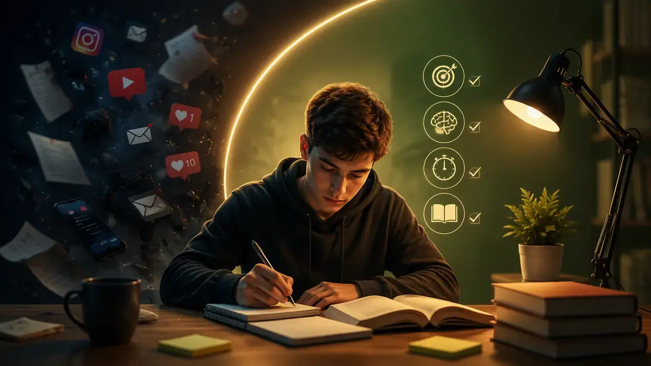 11 تکنیک ضد حواس پرتی موقع درس خواندن برای افزایش تمرکز و یادگیری بهتر
