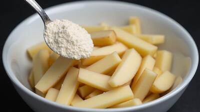 طرز تهیه سیب زمینی خلالی ترد بدون روغن