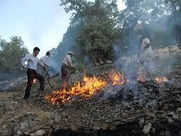 آتشسوزی در ارتفاعات مسقان کوهمره سرخی/تلاش برای مهار کامل حریق ادامه دارد