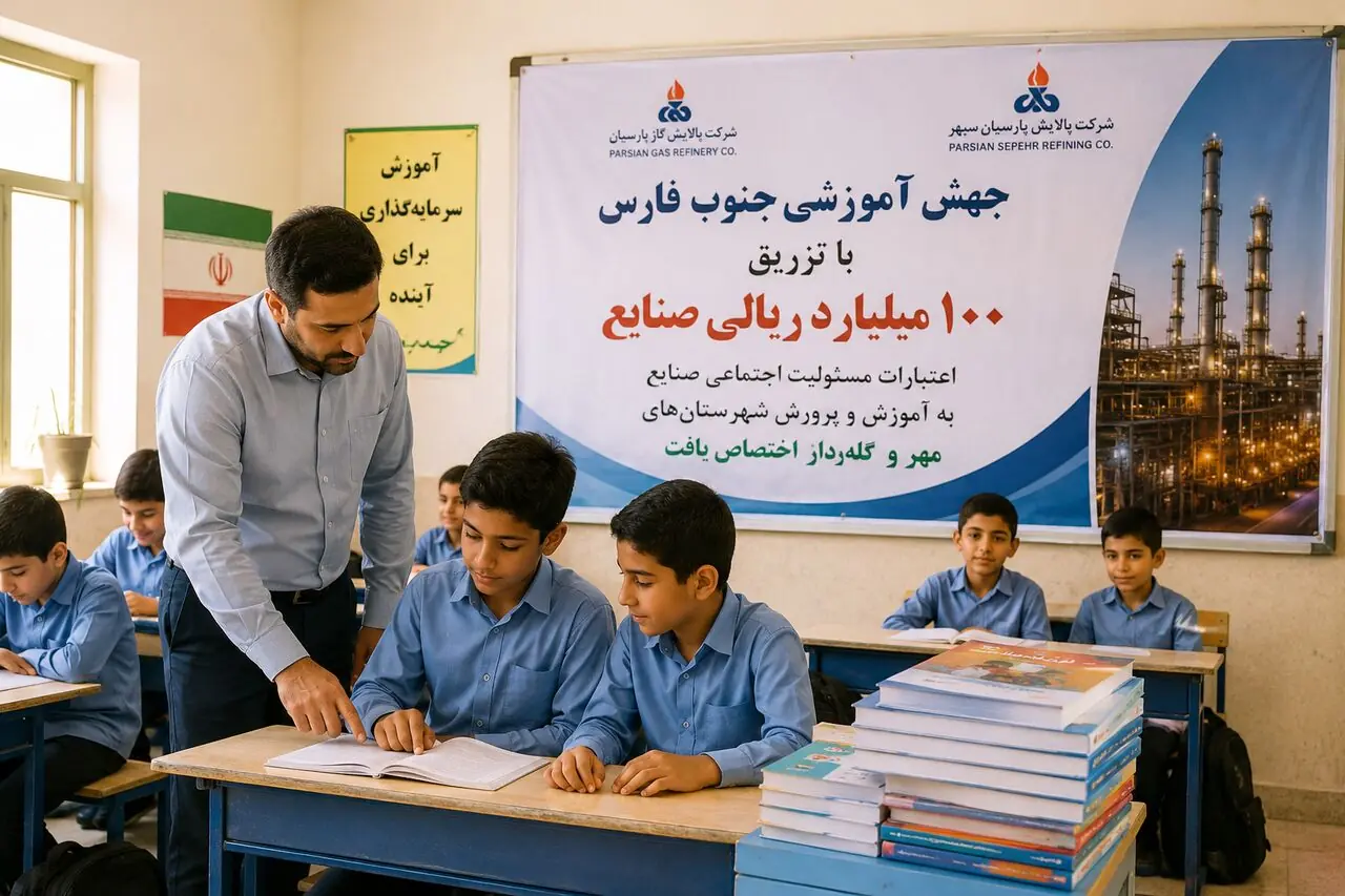  جهش آموزشی جنوب فارس با تزریق ۱۰۰ میلیارد ریالی صنایع