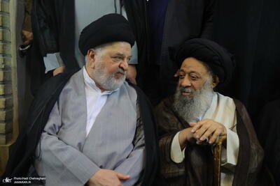  مراسم چهلمین روز تدفین رهبر شهید در دفتر آیت الله العظمی سیستانی در قم