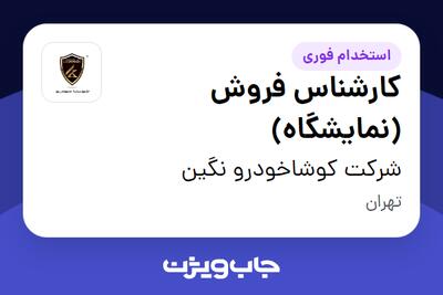  استخدام کارشناس فروش (نمایشگاه) در شرکت کوشاخودرو نگین