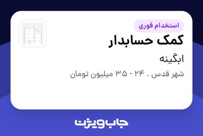  استخدام کمک حسابدار - خانم در ابگینه