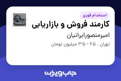 استخدام کارمند فروش و بازاریابی در امیرمنصورایرانیان