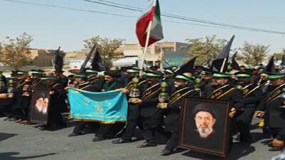 برپایی دسته عزای خادمان آستان مقدس مسجد جمکران در سوگ شهادت ابالمهدی+فیلم
