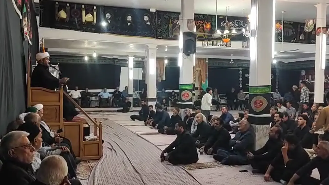 برگزاری مراسم سوگواری امام حسن عسکری(ع) در روستای هفتخانه + فیلم