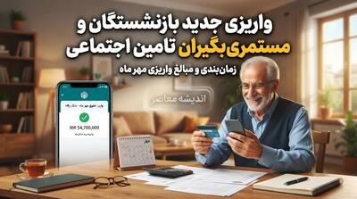 واریزی جدید بازنشستگان و مستمری بگیران تامین اجتماعی