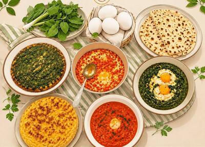 طرز تهیه ۶ غذای اقتصادی با تخم مرغ از نیمرو با اسفناج تا خورش گوجه ای
