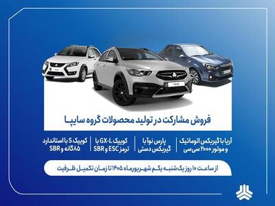 شرایط فروش ۴ محصول سایپا بدون قرعهکشی اعلام شد